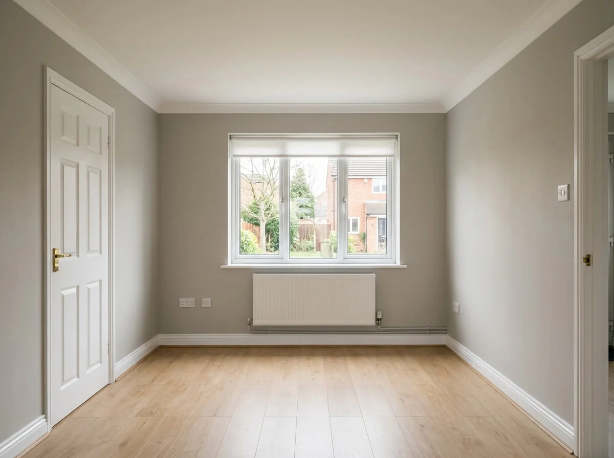Completed living room repaint in Liverpool