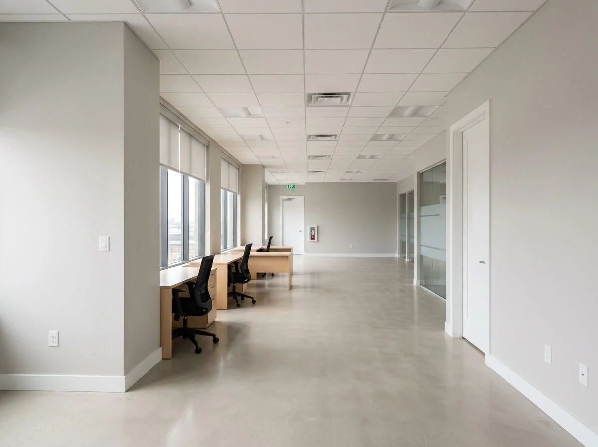 Completed office painting project in Liverpool