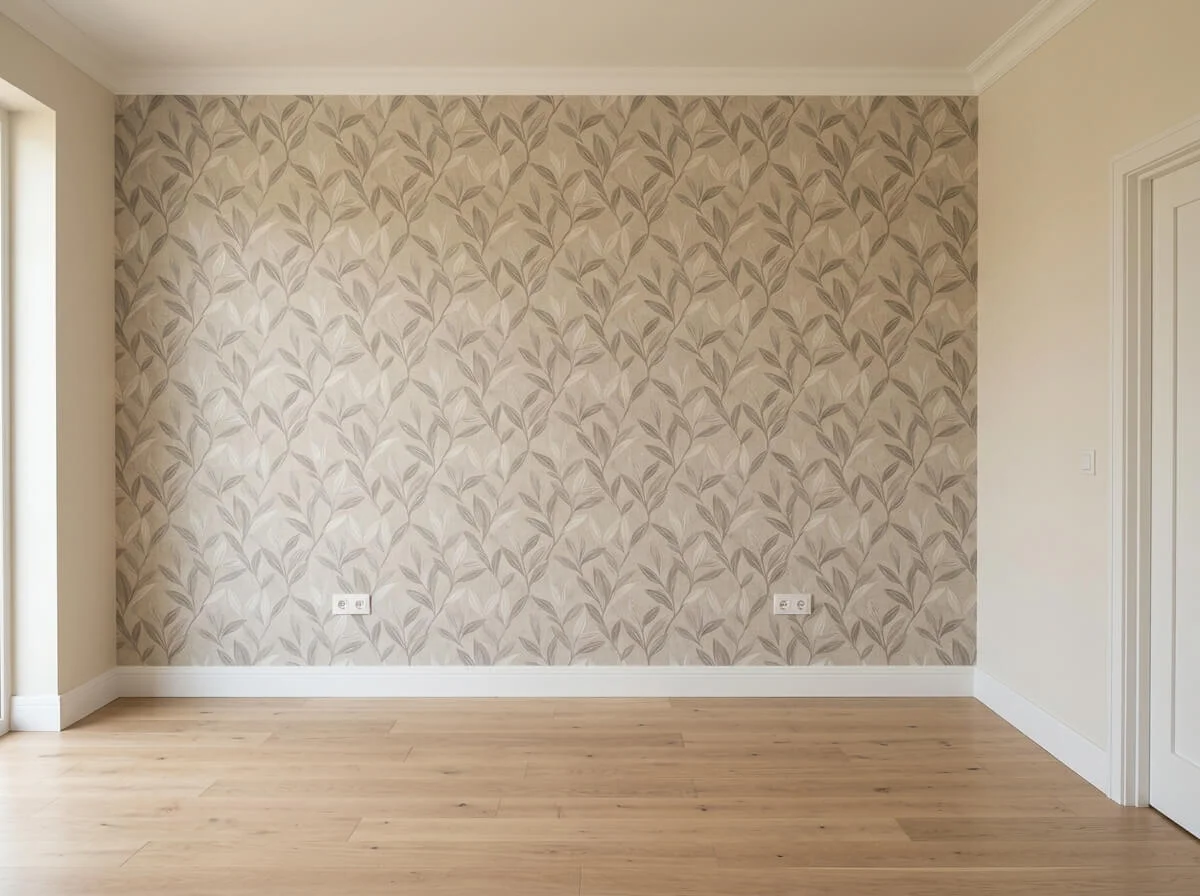 Completed wallpaper feature wall in Liverpool